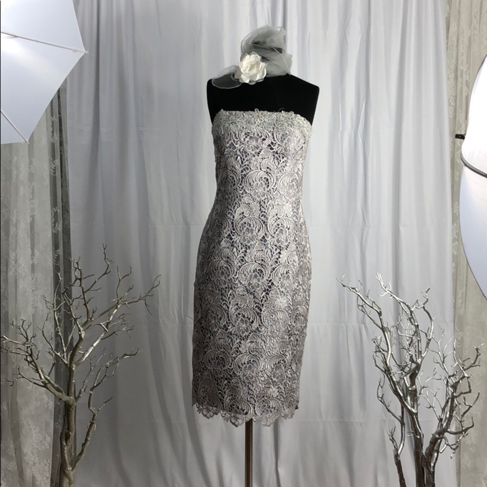 Gorgeous flower lace prom dress